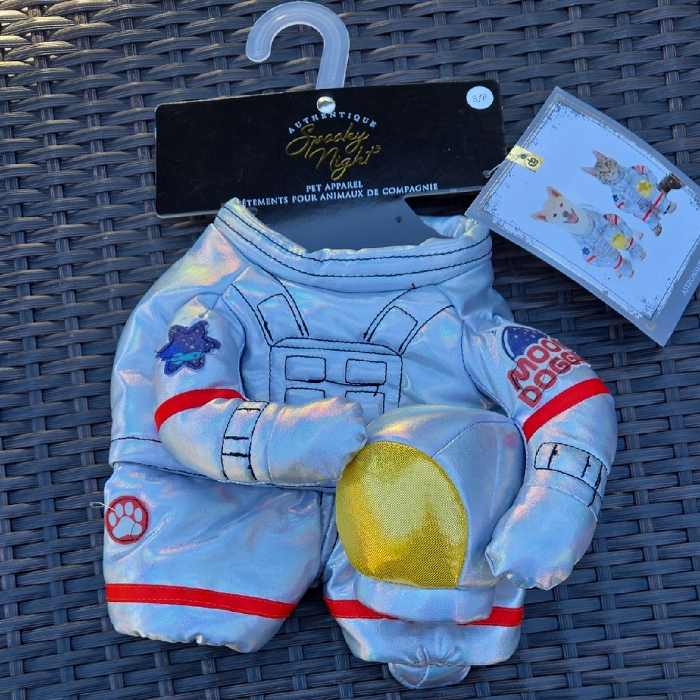 Silver Astronaut Dog Costume